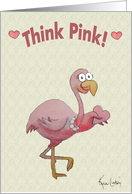 Happy Valentine’s Day Pink Flamingo Heart Card