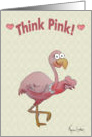 Happy Valentine’s Day Pink Flamingo Heart Card