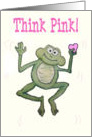 Happy Valentine’s Day Pink Heart Frog Card