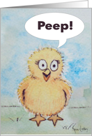 Happy Easter Silly Chick Peep Bird Card Cute card