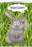 Happy Easter Cute Bunny Rabbit Egg Silly Card