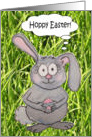 Happy Easter Cute Bunny Rabbit Egg Silly Card