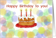 Happy Birthday Whimsical Cake Card