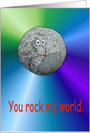 Funny You Rock My World Whimsical Paper Card