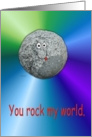 Funny You Rock My World Whimsical Paper Card