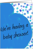 Baby Shower Invitation Invite Blue Boy Paper Card