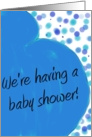 Baby Shower Invitation Invite Blue Boy Paper Card