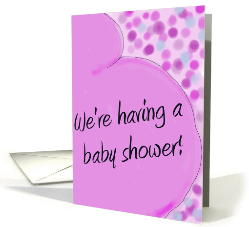 Baby Shower Invitation Invite Pink Girl Paper card (151091)