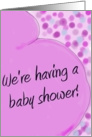 Baby Shower Invitation Invite Pink Girl Paper Card