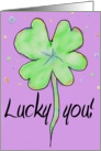 Rainbow Clover Happy Birthday Whimsical Happy St. Patrick’s Day Paper Greeting Card Text card