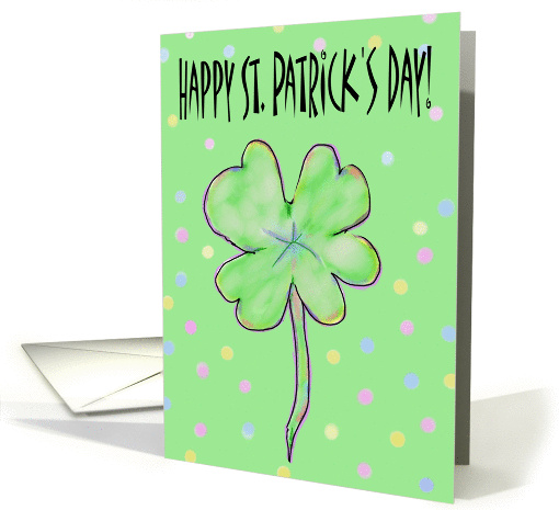 Happy St. Patrick's Day Clover Irish card (151610)