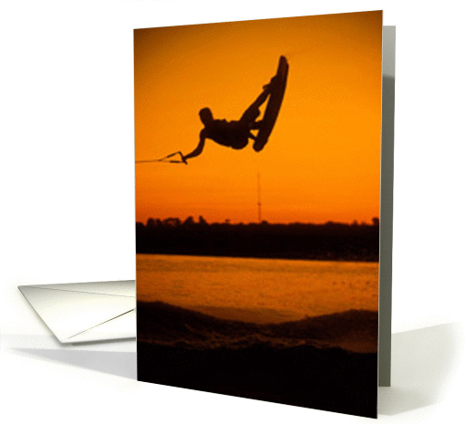 Wake Boarding Water Sports Flying High Brilliant Orange... (173706)