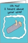 Broken Injured Arm Hand Get Well Soon Paper Greeting Note Card