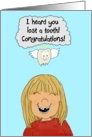 Lost Tooth Teeth Paper Greeting Card Girl card