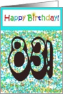 Happy Birthday 83 Bright Bold Balloon Paper Card