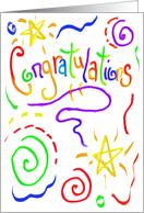 Congratulations Bright Happy ColorfulPaper Card