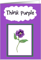 Think Purple Color Card Friendship Friend Paper Card