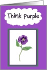 Think Purple Color Card Friendship Friend Paper Card