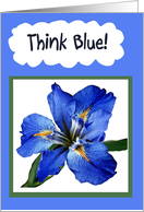 Think Blue Color Card Friendship Friend Paper Card