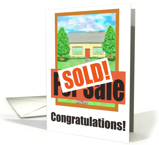 House Sold New Home Congratulations House Paper card (231461)