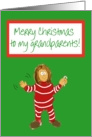 Merry Christmas Grandparents Girl Grandchild Grandaughter paper Card