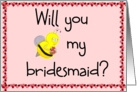 Will You Be Bee My Bridesmaid Wedding Invitation Card