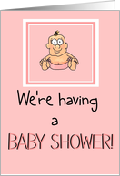 Baby Shower Invitation Baby Girl Paper Card