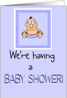 Baby Shower Invitation Baby Boy Paper Card