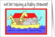 Baby Shower Noah’s Art Whimsical Invitation Invite Paper Card