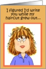 Funny Humor Haircut Grow Out Girlfriend Friendship Friend Paper Card