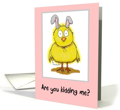 Funny Humor Happy Easter Chick card (398900)