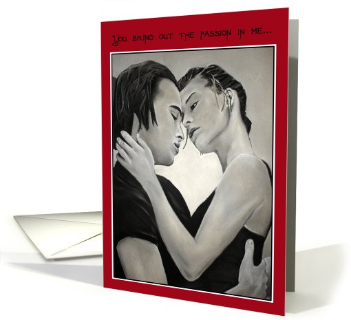 Love Anniversary Painting Romance Passion Sexy Couple card (698767)