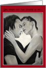 Love Anniversary Painting Romance Passion Sexy Couple Card