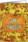 Happy Thanksgiving Pumpkin Whimsical Card