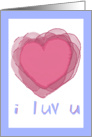 Whimsical Text I love You Heart Humor Valentine Card