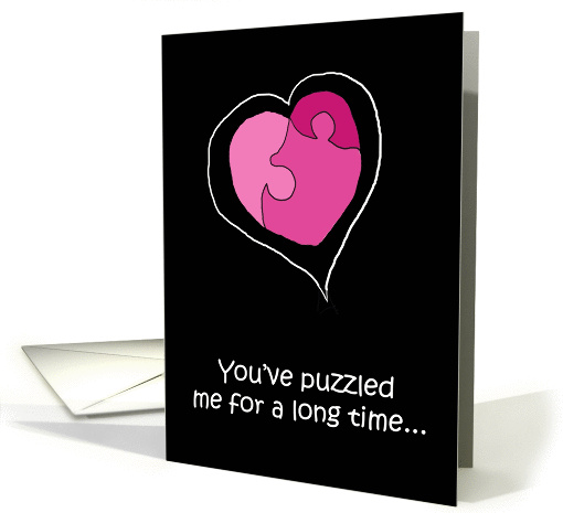 Love Romance Humor Puzzle Heart Funny Valentine's Day Card... (758980)