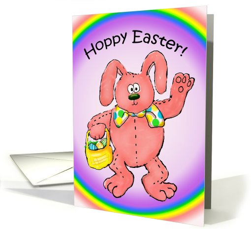 Happy Hoppy Easter Bunny Rainbow card (762896)
