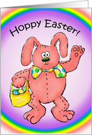 Happy Hoppy Easter Bunny Rainbow Card