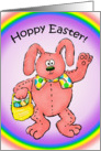 Happy Hoppy Easter Bunny Rainbow Card