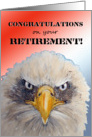 Congratulations on Your Retirement Soldier Military Patriotic Eagle Card