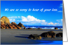 Sympathy Sorry for Loss of Loved One Calming Beach Blue Sky Card