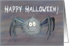 Happy Halloween Silly Whimsical Spider Paper Card