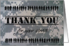 Thank You For Your Military Service Patriotic Support Our Troops card