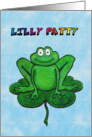 Happy St. Patrick’s Day Lilly Patty Funny Humor Rainbow Clover card