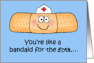 Happy Nurses Day Whimsical Cute Bandaid card