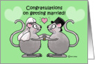 Congratulations Getting Married Whimsical Mice Couple Mouse Heat Love card