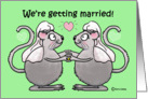 Wedding Announcement Gay Lesbian Couple Whimsical Mice Mouse card