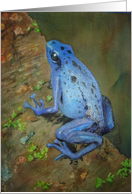 Miss You Brillliant Blue Poison Dart Frog card
