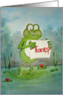 Frog : Thanks! Thank You Flower Lilly Pad card