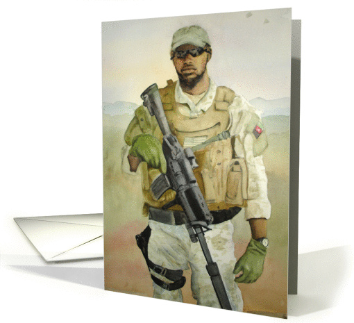 Support Our Troops Modern Day Soldier card (86910)
